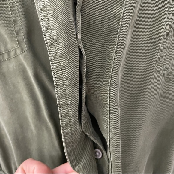 Lou & Grey Army Green Long Sleeve Button Up Romper - Picture 4 of 11